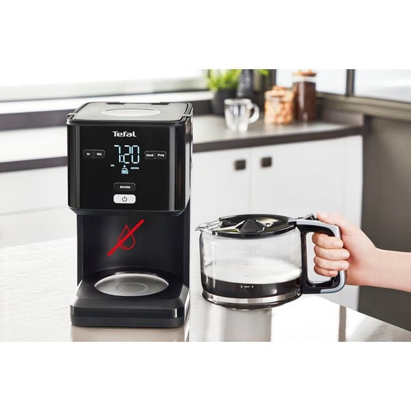 Čierny kávovar na filtrovanú kávu Smart'n'light CM600810 – Tefal-image-1