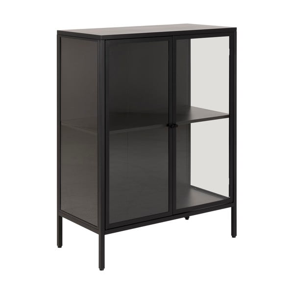 Čierna kovová vitrína Actona Newcastle, výška 98,7 cm-image-2