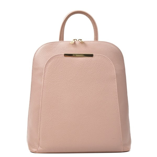 Ružový kožený batoh Renata Corsi Sallio