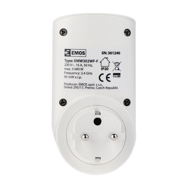 Wi-Fi zásuvka s časovačom EMOS G-Homa P5550-image-1