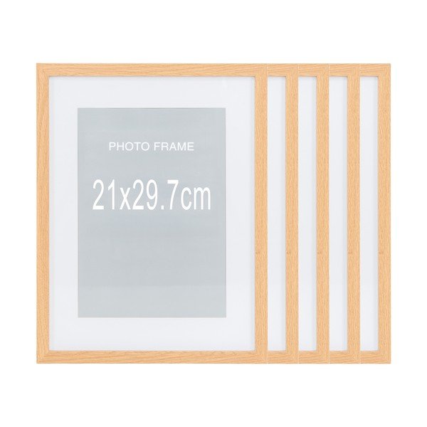 Rámčeky v súprave 5 ks v prírodnej farbe 21x30 cm Marbella – House Nordic