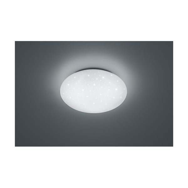 Biele stropné LED svietidlo Reality Putz, priemer 40 cm-image-1