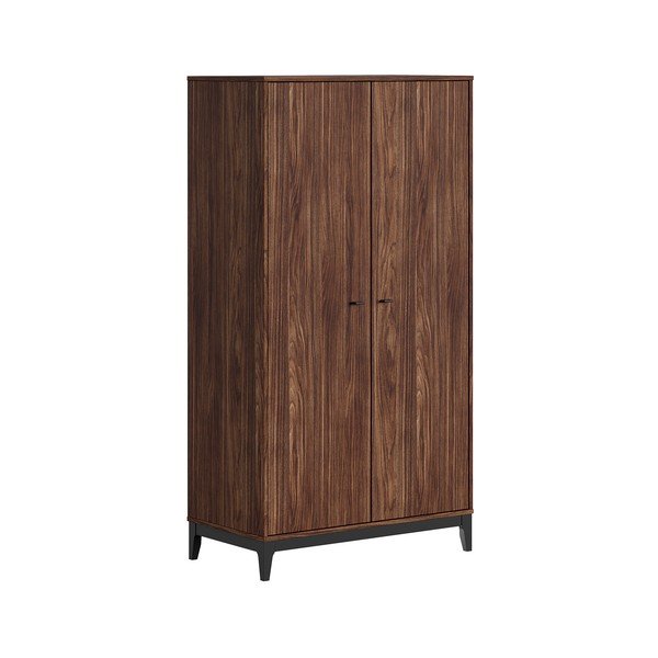 Šatníková skriňa v dekore orecha v tmavo prírodnej farbe 100x190,5x55 cm Ilyas – Vipack