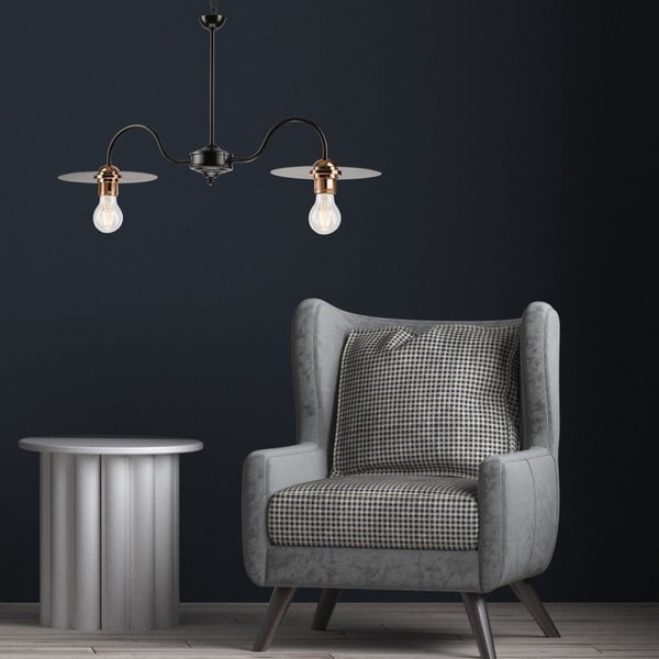 Čierne závesné svietidlo - LAMKUR-image-2