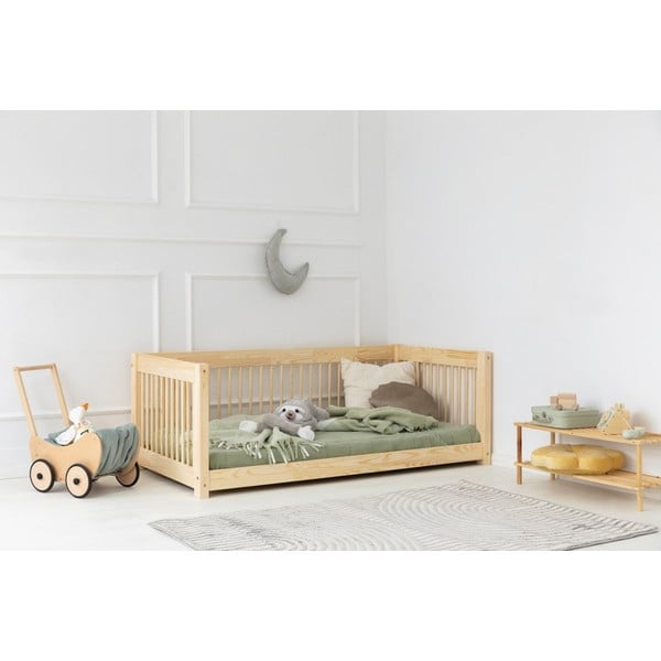 Detská posteľ z borovicového dreva v prírodnej farbe 90x160 cm Mila CWW – Adeko-image-1