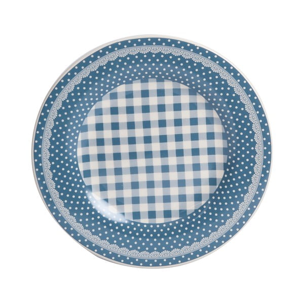 Dezertný tanier Blue Dots&Checks, 20.5 cm
