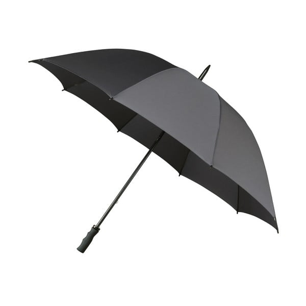 Tmavosivý golfový dáždnik Fiberglass, ⌀ 130 cm