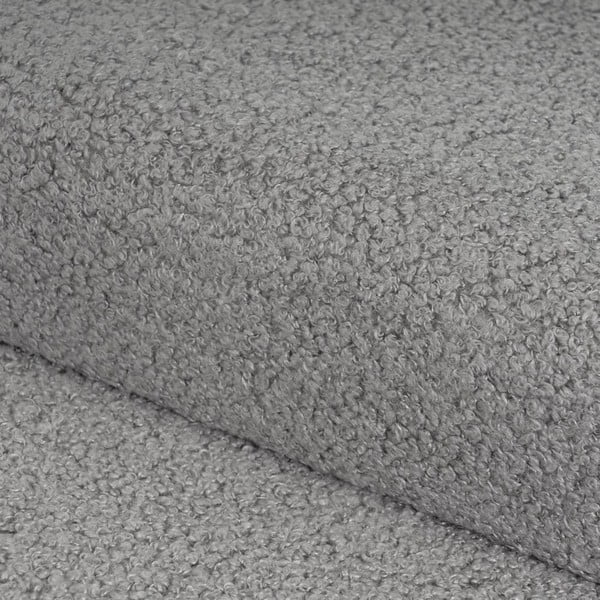 Sivý taburet z textílie buklé Folding – Casa Selección-image-1