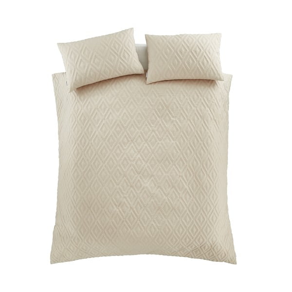 Béžové obliečky na jednolôžko 135x200 cm Jacob Geo – Catherine Lansfield-image-2