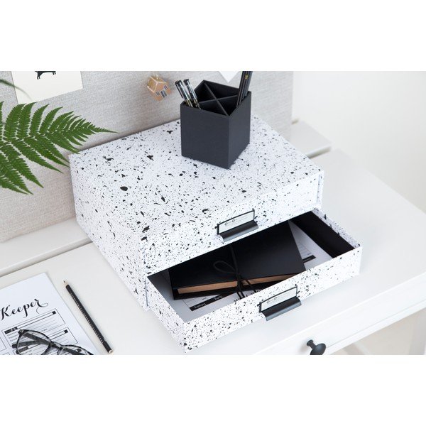 Čierno-biely zásuvkový box s 2 zásuvkami Bigso Box of Sweden Birger-image-2