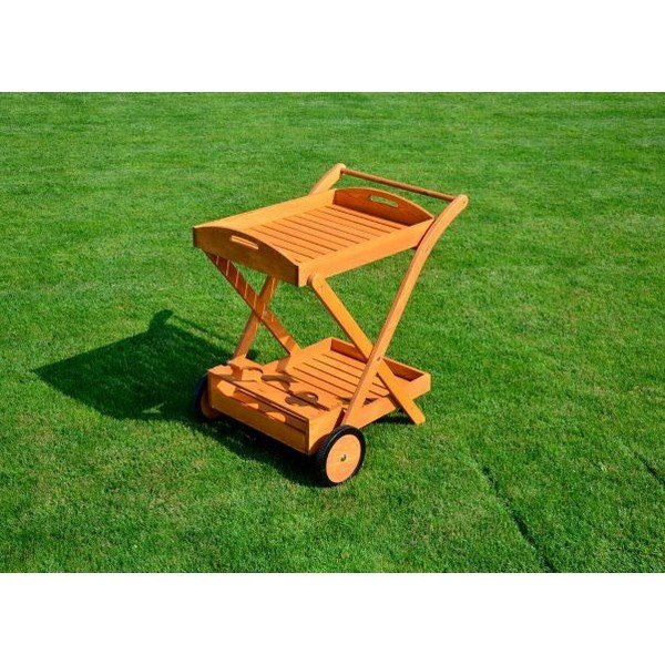 Záhradný servírovací stolík z borovicového dreva 74x61 cm - Rojaplast-image-2