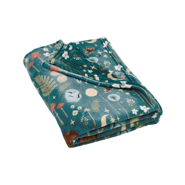 Zelená deka z mikroplyšu 130x170 cm Enchanted Twilight Animals – Catherine Lansfield