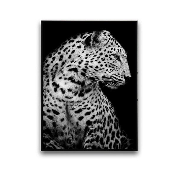 Plagát v drevenom ráme Leopard