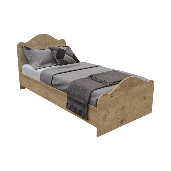 Jednolôžková posteľ v prírodnej farbe 90x190 cm Lefkas – Kalune Design