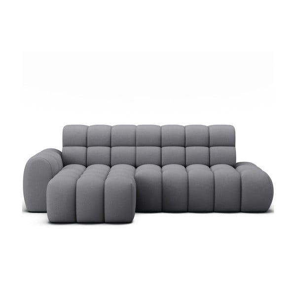 Sivá rozkladacia rohová pohovka (ľavý roh/s leňoškou) Ceedro – ELTAP