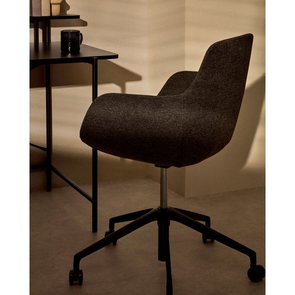 Tmavosivá kancelárska stolička Tissiana – Kave Home-image-1