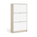 Výklopná skrinka na topánky v dekore duba v bielo-prírodnej farbe Shoes - Tvilum