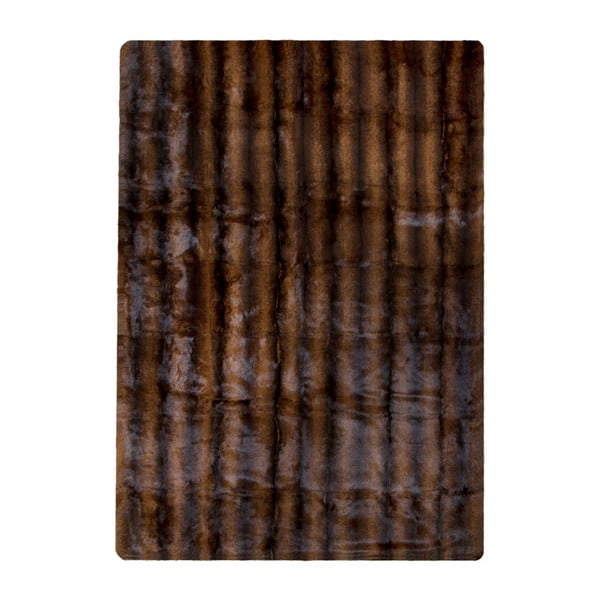 Hnedý koberec z králičej kože Pipsa Blanket, 180 × 120 cm