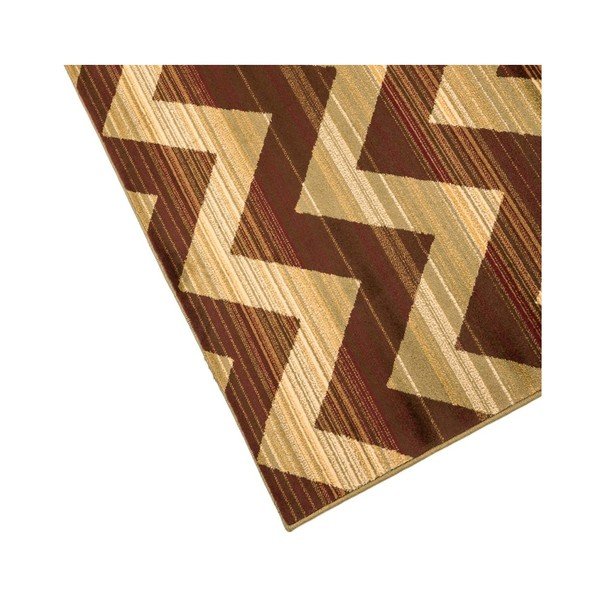 Hnedý vysokoodolný koberec Floorita Inspiration ZigZag Duro, 117 × 170 cm-image-2
