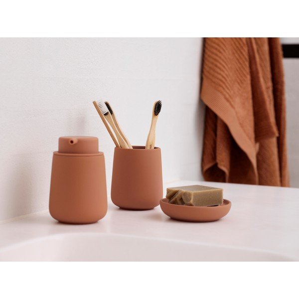 Oranžová porcelánová nádobka na mydlo Nova One – Zone-image-1