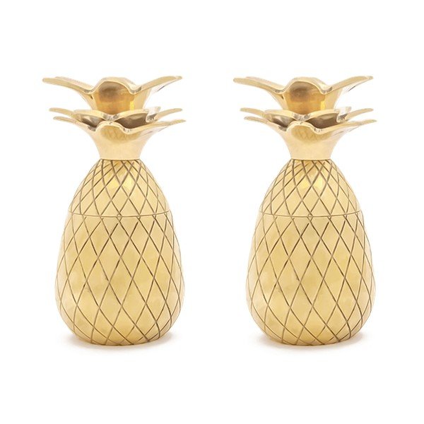 Sada 2 kalíškov v zlatej farbe W&P Design Pineapple