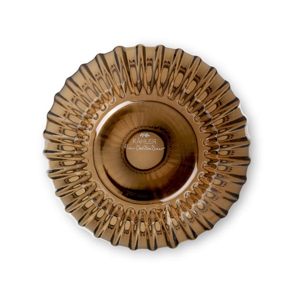 Hnedá sklenená váza Kähler Design Hammershøi, výška 14 cm-image-3