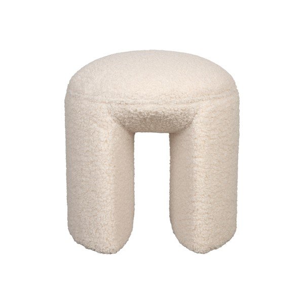 Krémovobiela čalúnená stolička Noxx – White Label-image-2