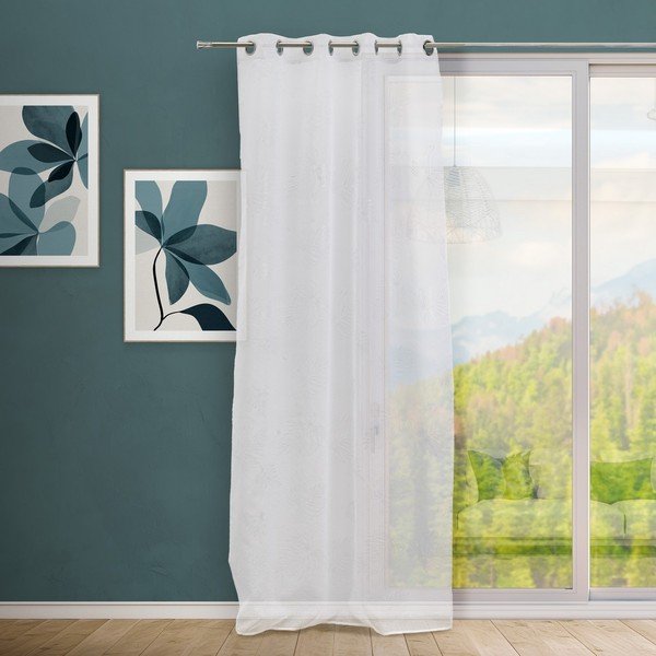 Biela/v striebornej farbe záclona 140x260 cm Gledit – Casa Selección-image-1