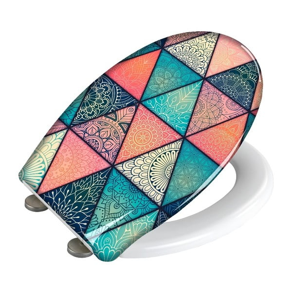 WC sedadlo s jednoduchým zatváraním Wenko Easy Geometry, 44,5 × 37 cm-image-1