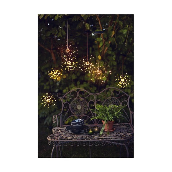 Vonkajšie solárne závesné LED svietidlo s bielymi diódami Star Trading Firework, výška 50 cm-image-1