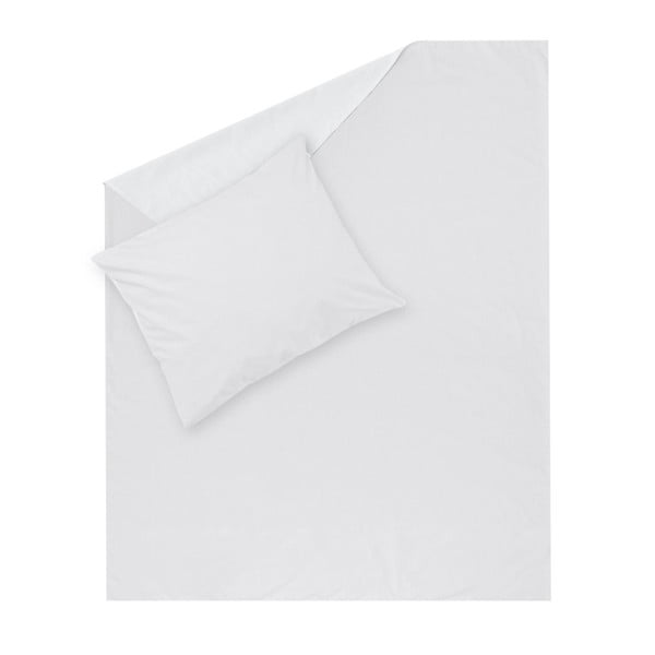 Biele obliečky Hawke&Thorn Parker, 150 x 200 cm + vankúš 50 x 80 cm
