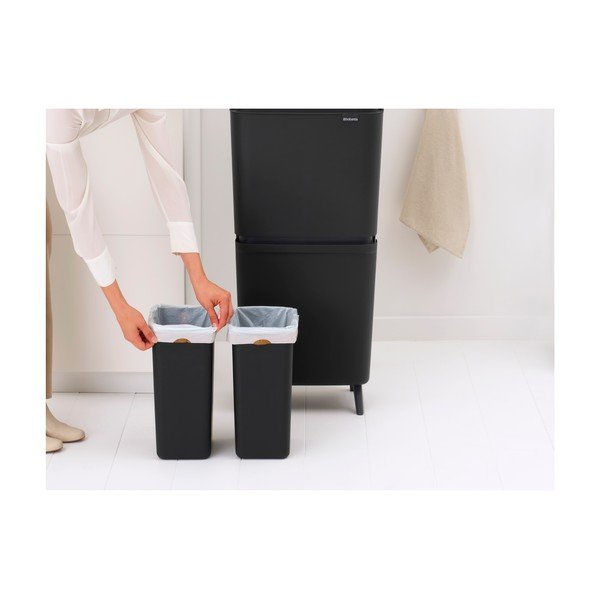 Tmavosivý plastový odpadkový kôš 25+10+10 l na triedený odpad SortUp Recycle Hi – Brabantia-image-3