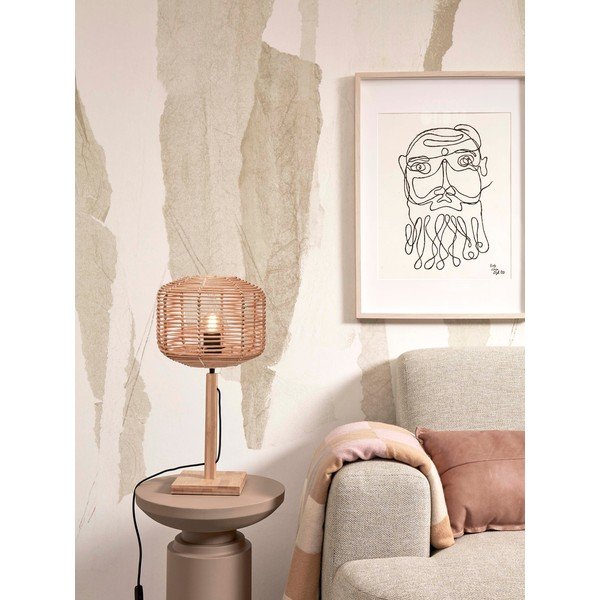 Stolová lampa ratanovým tienidlom v prírodnej farbe (výška 40 cm) Tanami – Good&Mojo-image-3