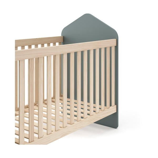 Postieľka v dekore borovice 60x120 cm v prírodnej farbe/sivozelená Estefania – Marckeric-image-4