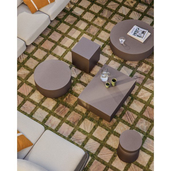Betónový záhradný stolík 35x35 cm Rustella – Kave Home-image-3