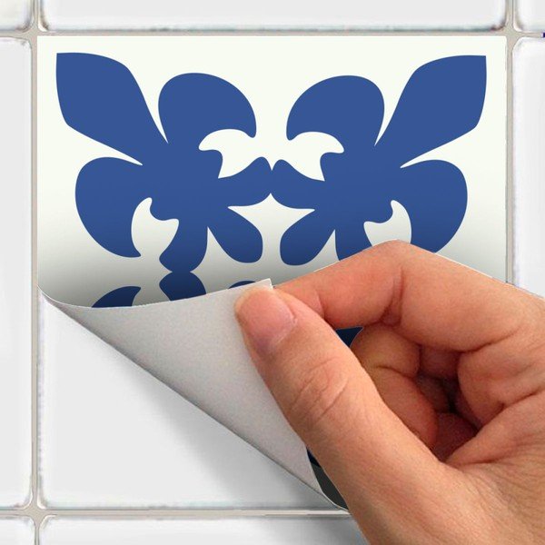 Sada 9 nástenných samolepiek Ambiance Cement Tiles Linia, 10 x 10 cm-image-2