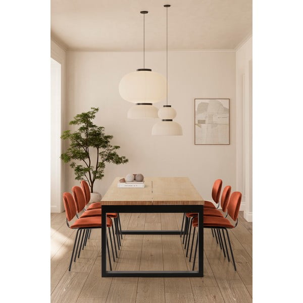 Jedálenský stôl s doskou v dubovom dekore 100x220 cm Rina – Marckeric-image-1