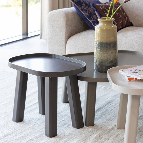 Hnedý okrúhly konferenčný stolík z MDF ø 80 cm Mosa – WOOOD-image-2