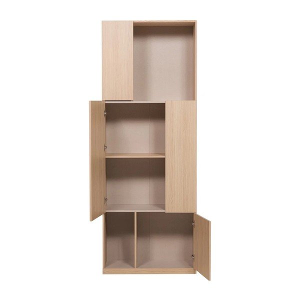 Modulárna skrinka v prírodnej farbe 80x215 cm Build – WOOOD-image-3