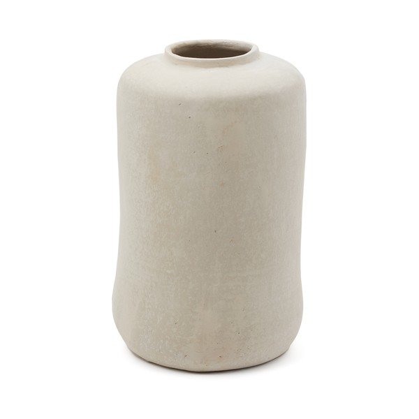 Krémovobiela vysoká váza z papiermaša (výška  55 cm) Serina – Kave Home