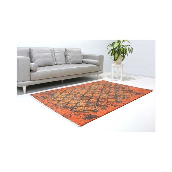 Obojstranný oranžovo-sivý koberec Vitaus Nunna, 125 x 180 cm-image-2