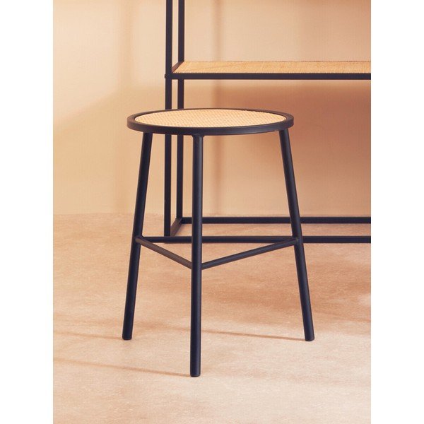 Čierna/v prírodnej farbe ratanová stolička Depok – Premier Housewares-image-1