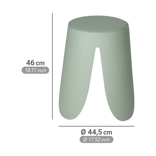 Šalviová zelená plastová stohovateľná stolička Comiso – Wenko-image-4