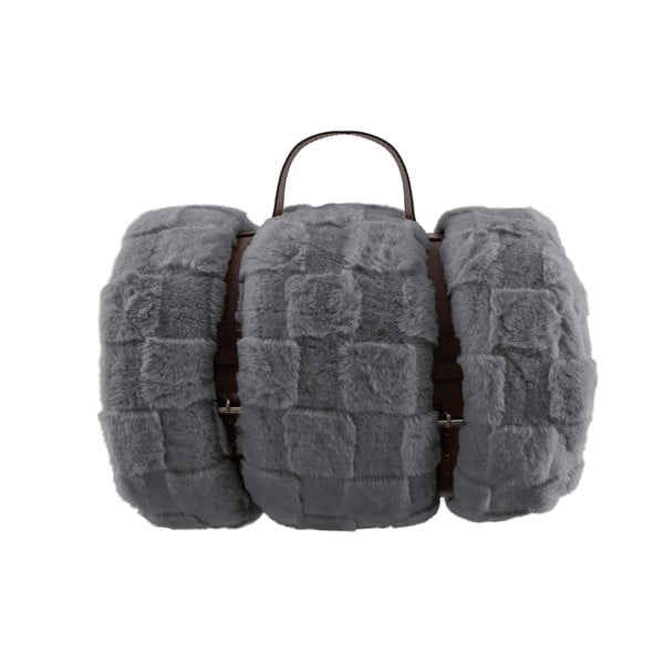 Sivá deka z mikroplyšu 150x200 cm Rava – Tiseco Home Studio-image-3