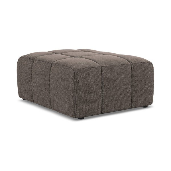 Hnedá podnožka z textílie buklé Aloha – Makamii-image-3