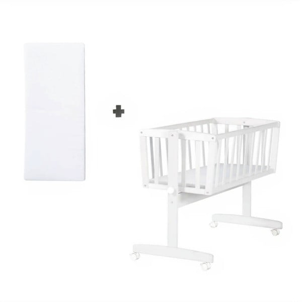 Biela kolíska na kolieskach 40x90 cm – Roba-image-4