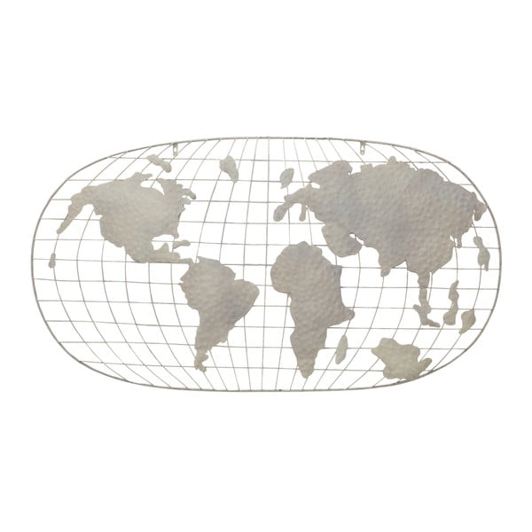 Kovová nástenná dekorácia Mauro Ferretti Globe Oval