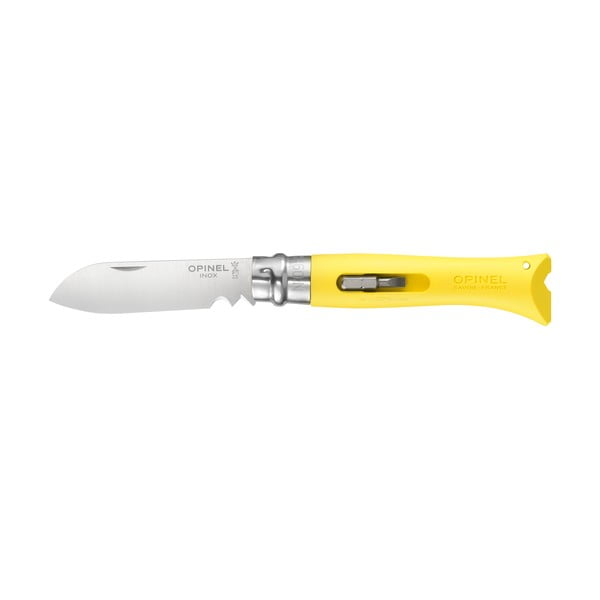 Žltý multifunkčný zatvárací nôž Opinel N°09