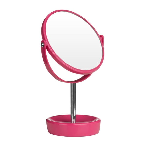 Ružové kozmetické zrkadlo Premier Housewares Magnify, 20 × 30 cm