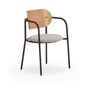 Sivá jedálenská stolička v dekore duba Eclipse - Teulat